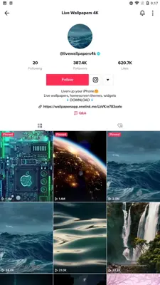 TickTock Video Wallpaper by TikTok android App screenshot 3